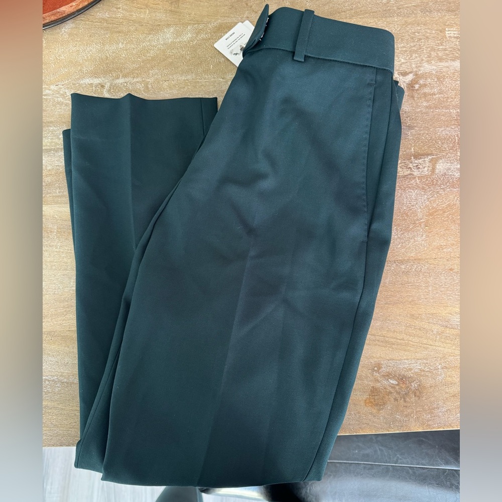 REISS Jade Slim Leg Trousers Green Size US 2 Petite NWT Wool Blend